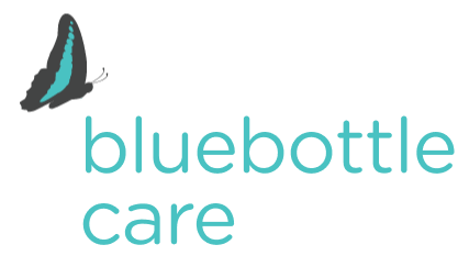 The logo of BluBottle Cleaning Company features a clean and minimalist design.